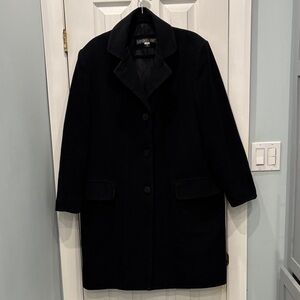 LONDON FOG WOOL CASHMERE Blend Elegant Black Women's Coat